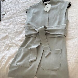 Oddmuse Gray Sleeveless Belted Dress NWT